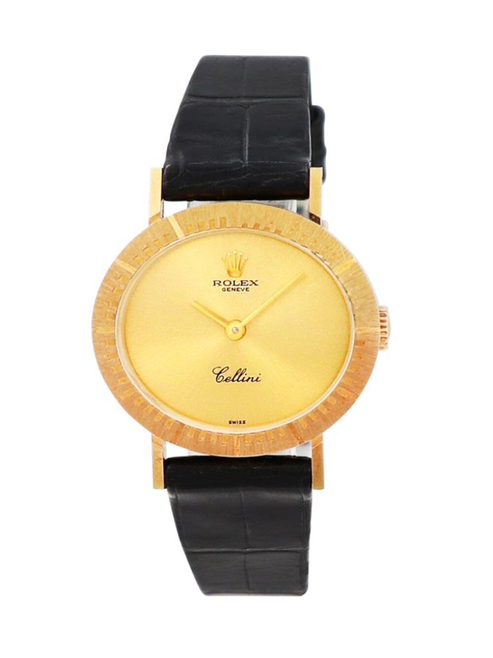 Rolex 25mm 18K Yellow Gold Cellini 4081 Watch Champagne w Box & Papers Year 1997